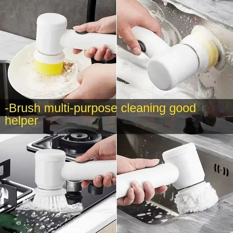 Wireless Handheld Electric Cleaning Brush For Dishes Pots Pans