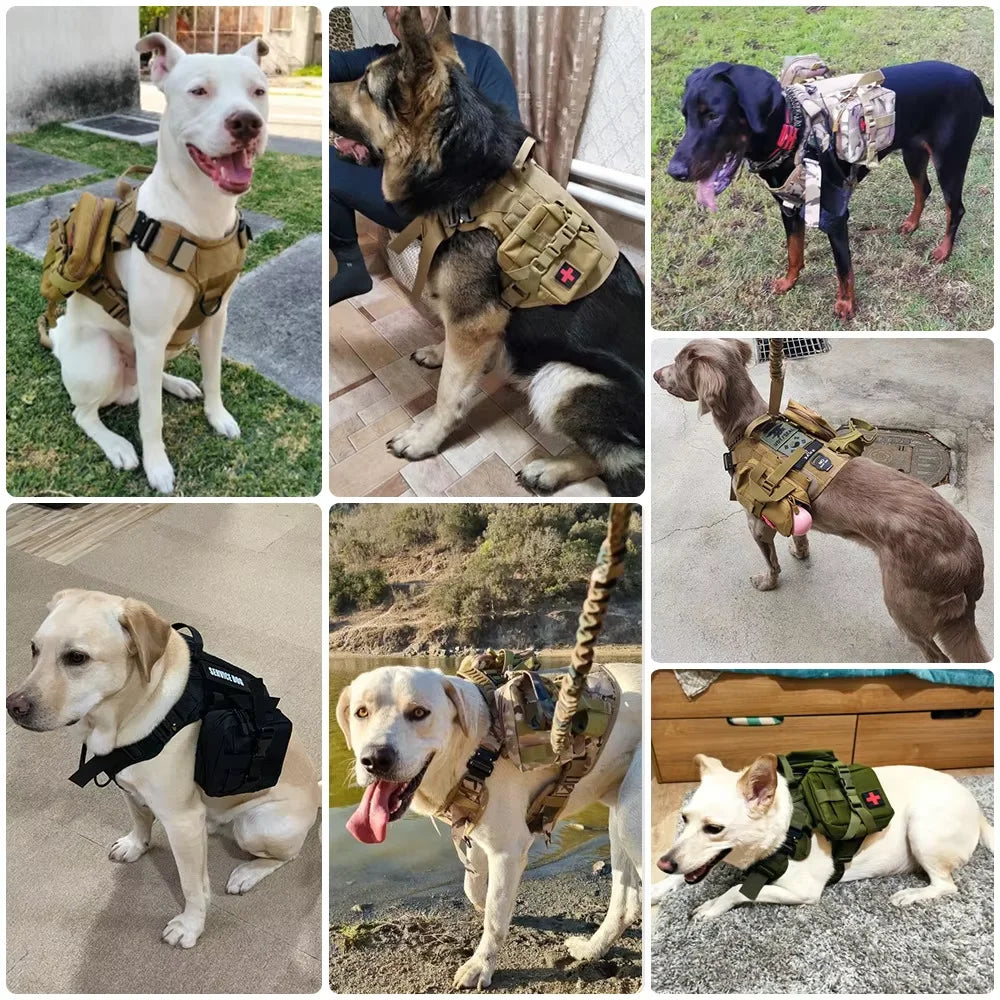 Tactical Dog Molle Bag Set Nylon Training Pouch Accessories
