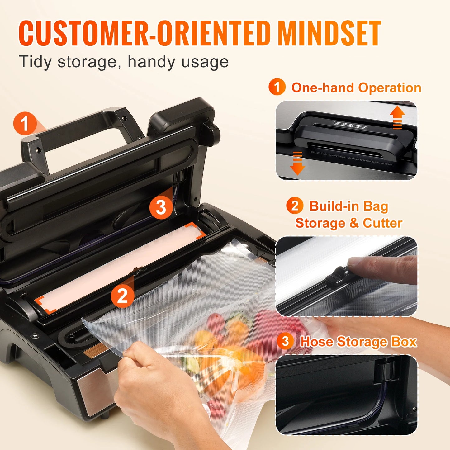 SucceBuy Vacuum Sealer Machine 12V 130W 90Kpa With 10 Bags