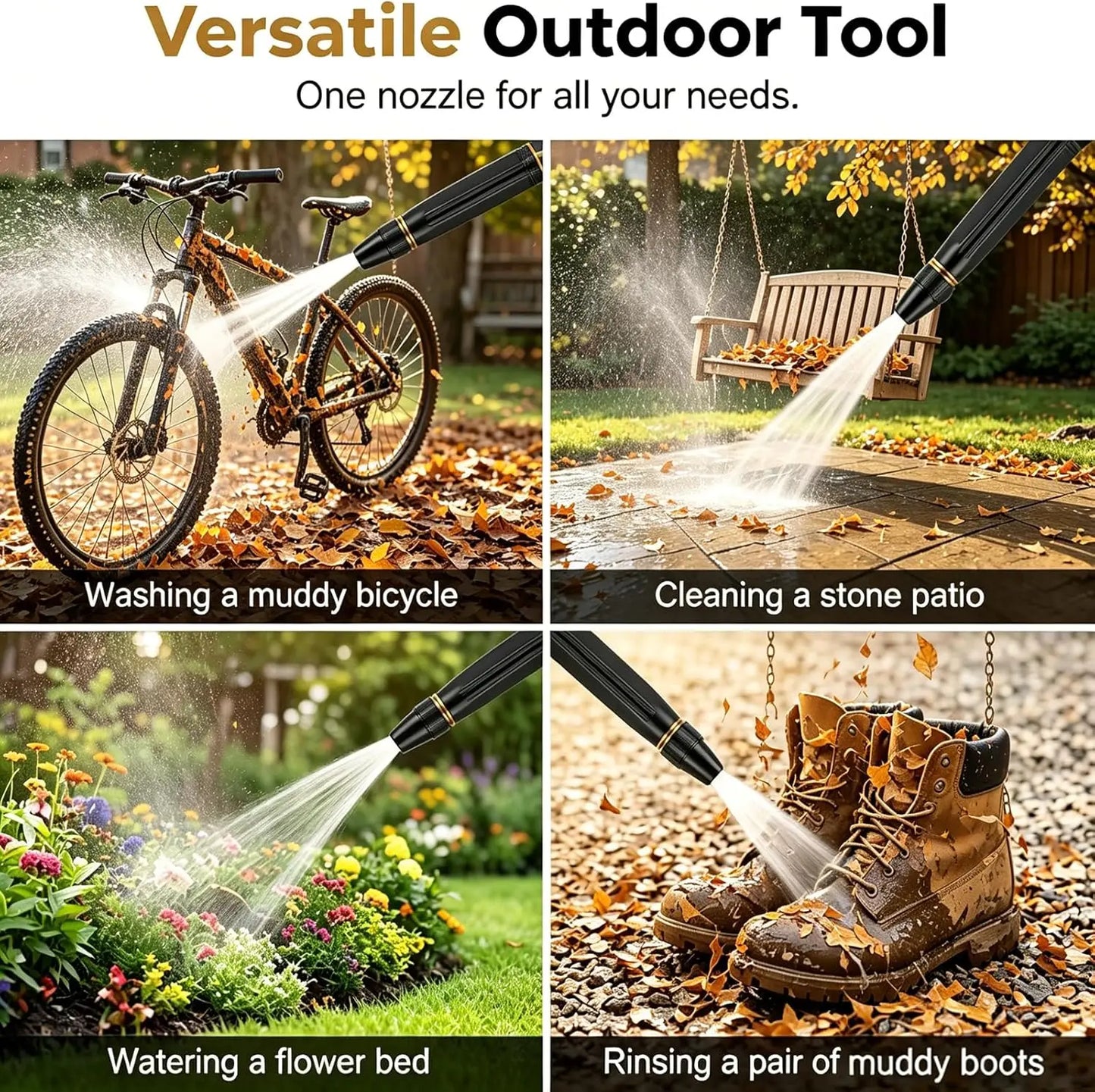 2026 High-Pressure Washer Nozzle and Connector Set, Direct-Spray Gun, Three Spray Modes, Multi-Function Sprayer, Ideal for Yard and Car Cleaning