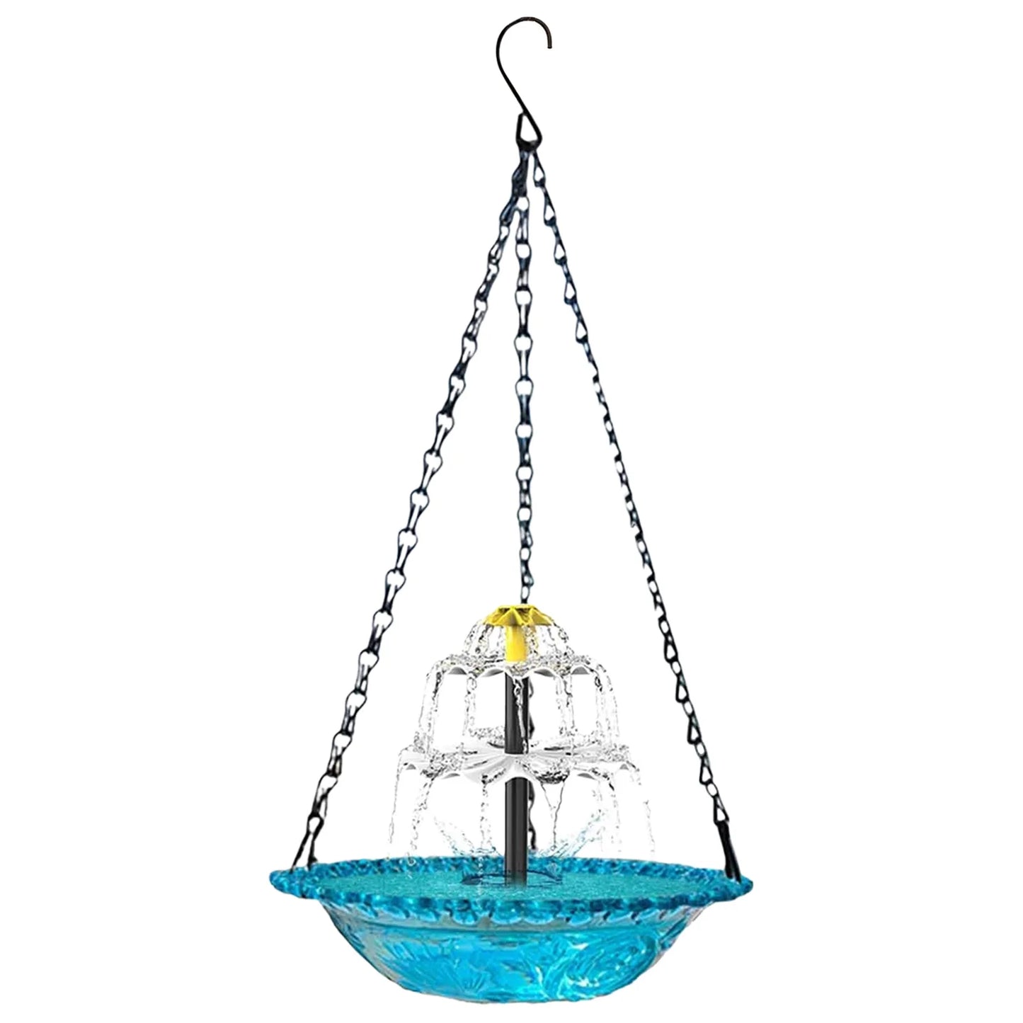 Hanging Solar Bird Bath Fountain With Solar Pump For Garden
