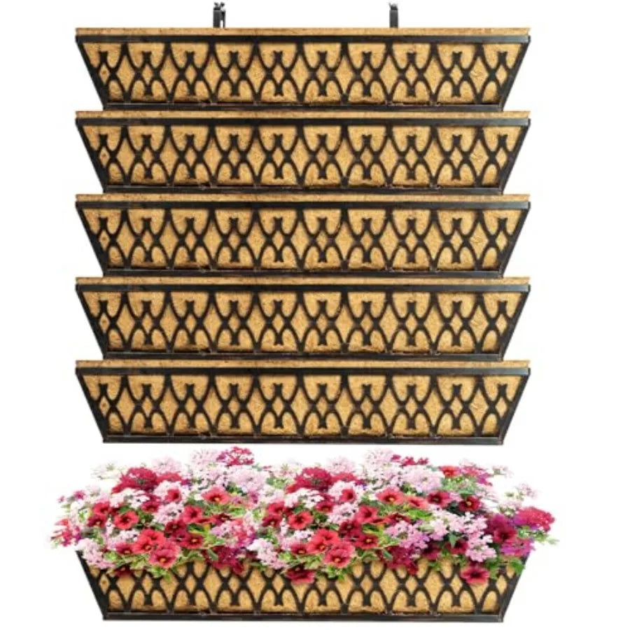 Window Boxes Planters Railing Planter Box With Adjustable Brackets