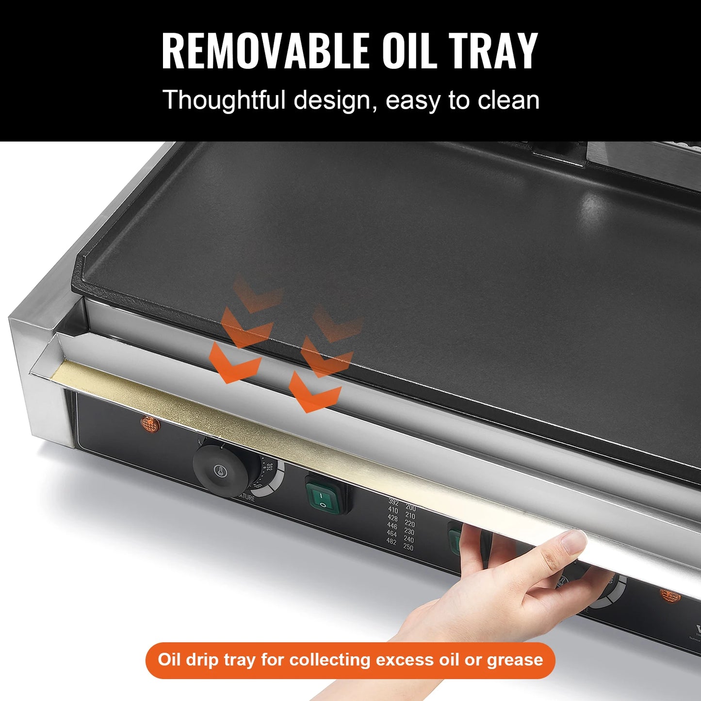 SucceBuy Panini Grill 3600W Electric Sandwich Maker With Temp Control