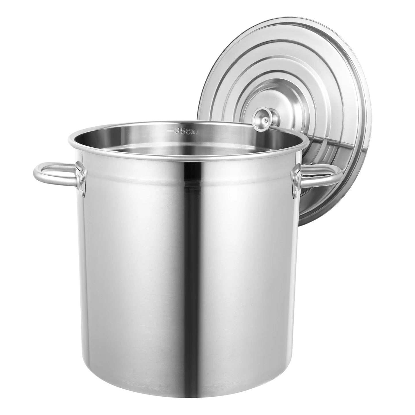 Stainless Steel Soup Stock Pot with Lid and Handles