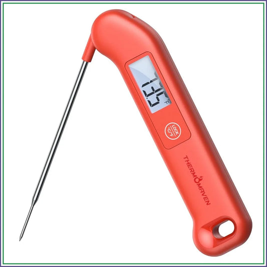Instant Read Meat Thermometer With 0.5F Accuracy Waterproof Backlit