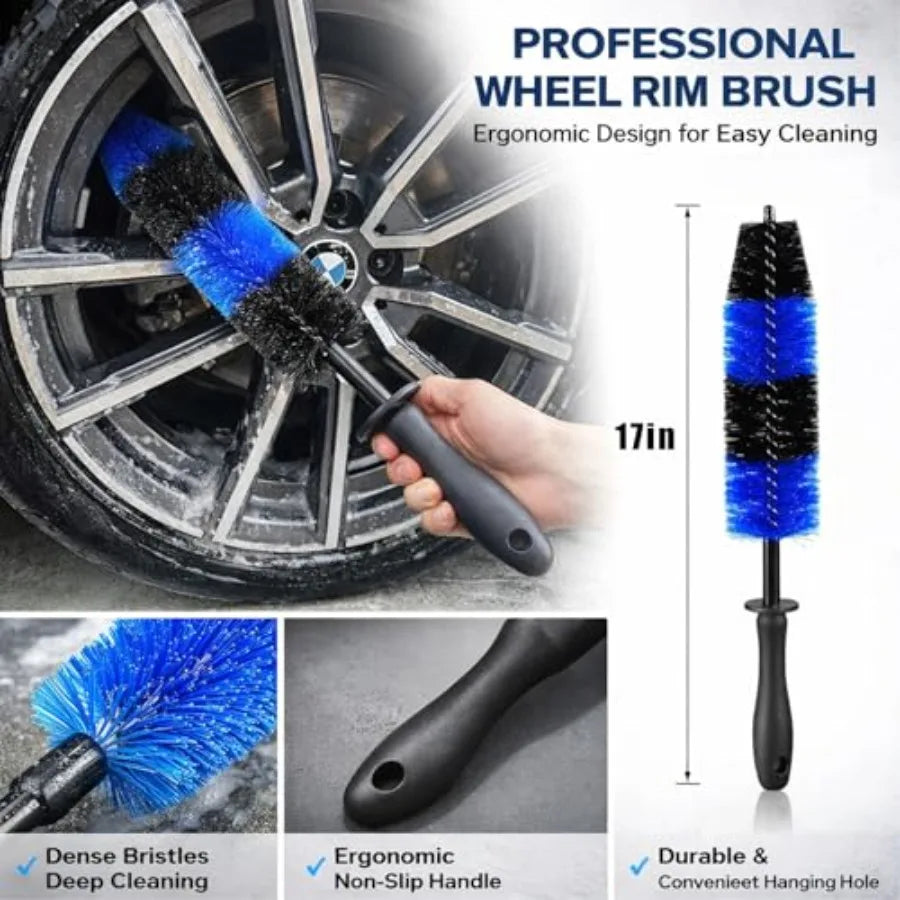 Car Detailing Kit 36 Piece Brush Set For Car Wash Cleaning
