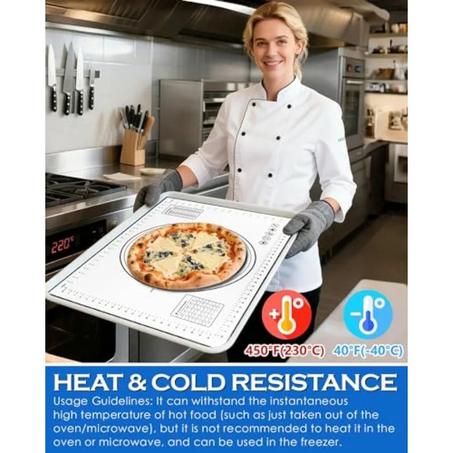 Silicone Pastry Mat With Measurements Non Slip Baking Mat