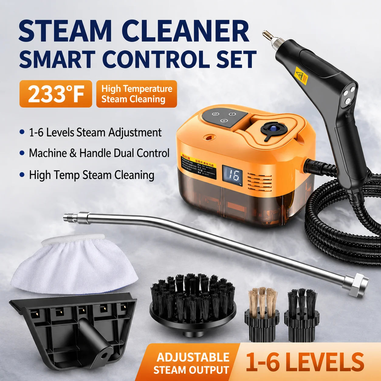 Handheld High Pressure Steam Cleaner For Household Surfaces