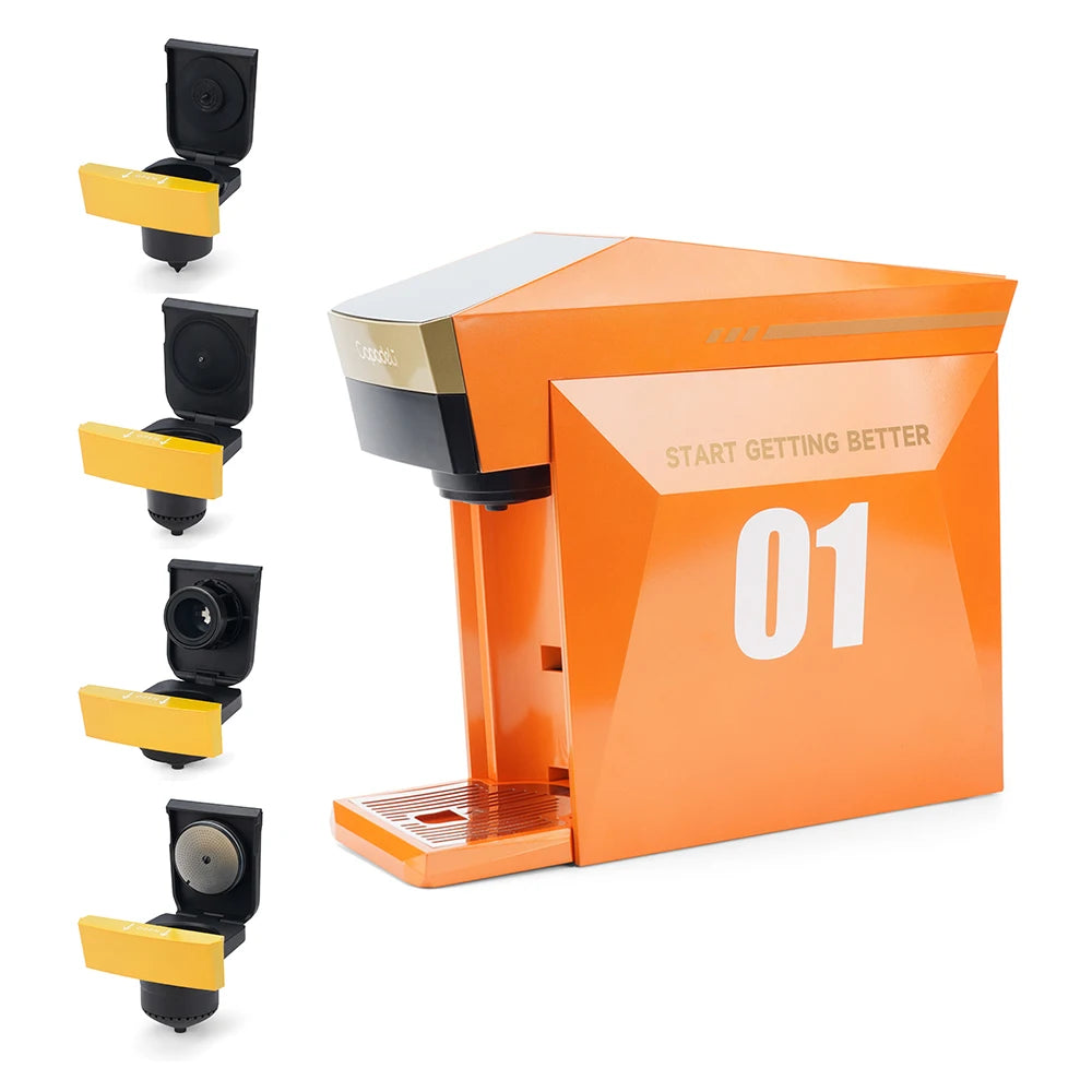 4-in-1 Capsule Coffee Machine Compatible with Dolce Gusto/Nes Capsule Pod/Ground Coffee/K-cup 19Bar Coffee Maker Cafeteria