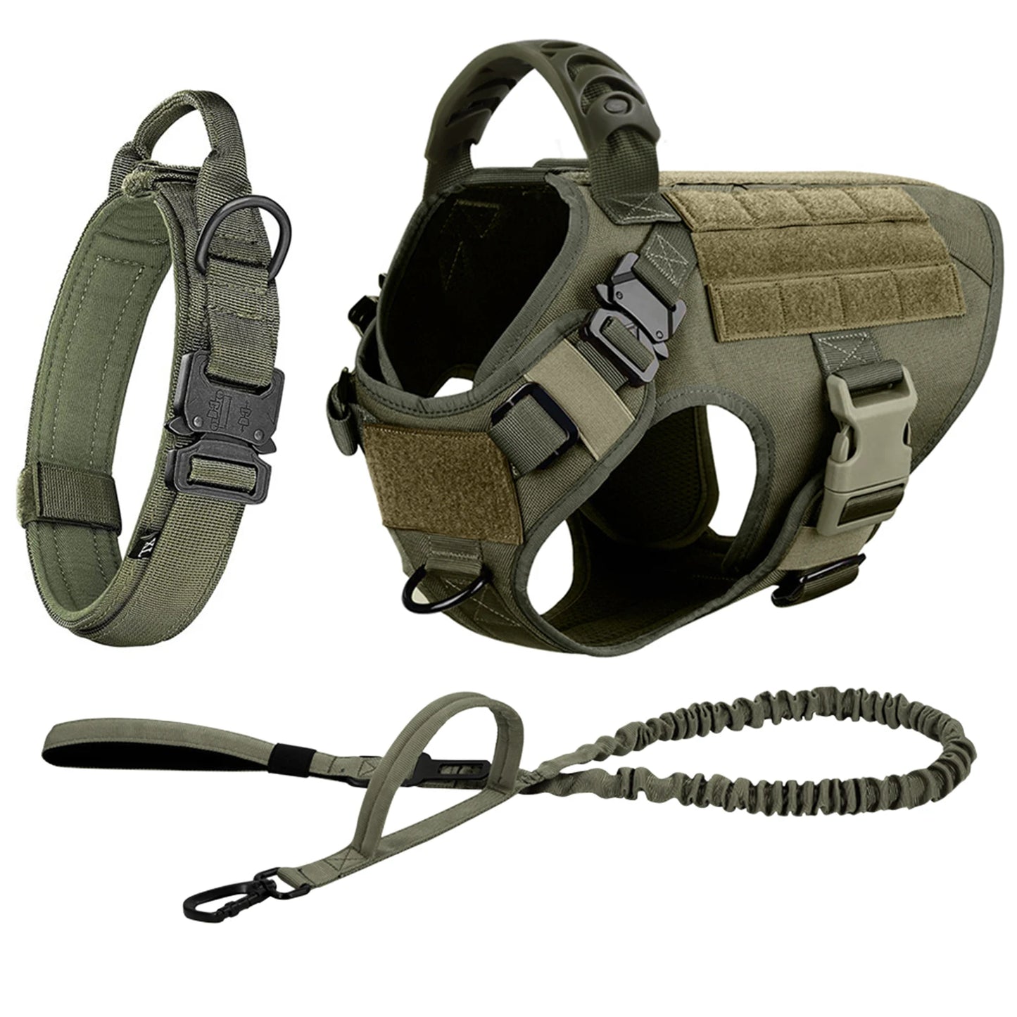 Padded Nylon Dog Harness And Leash Set With Quick Release