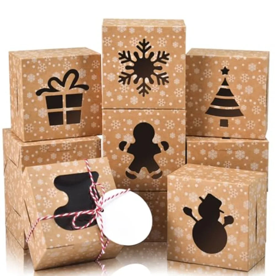 Clear Window Bakery Boxes For Holiday Cookie And Gift Giving