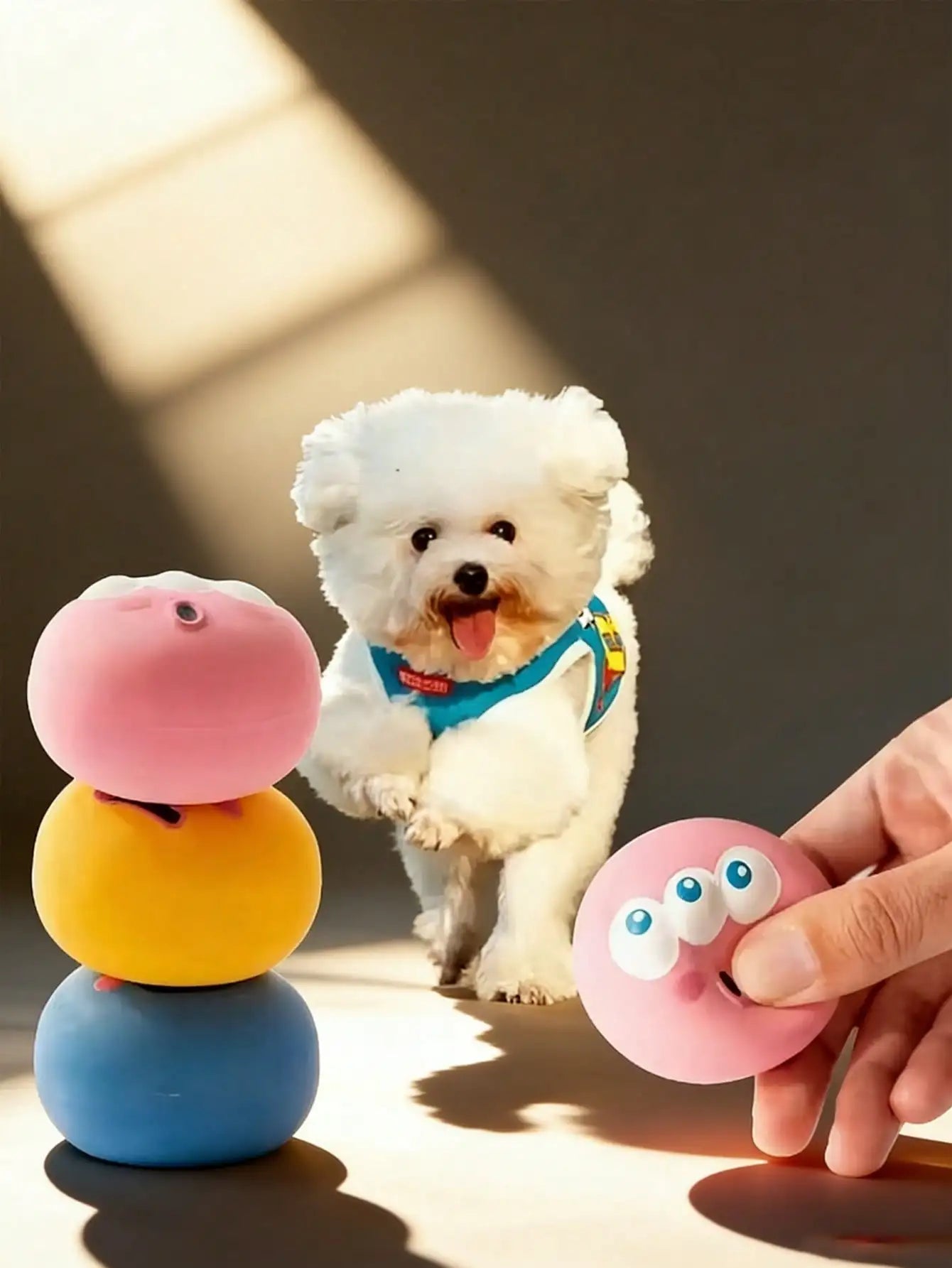 Interactive Squeaky Dog Toy For Dental Cleaning And Training