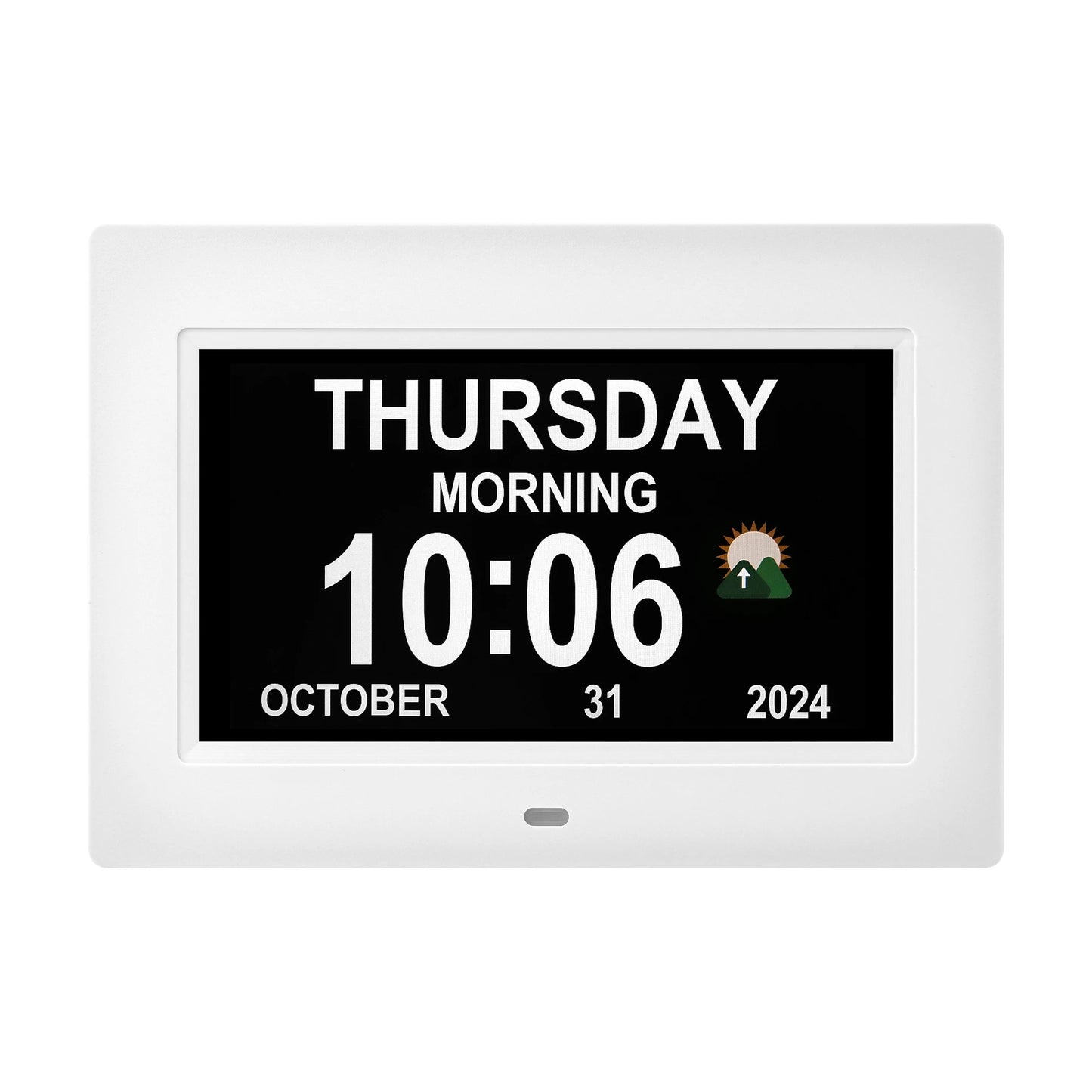 Memwake Dementia Digital Alarm Clock With Auto Dimming LCD Calendar