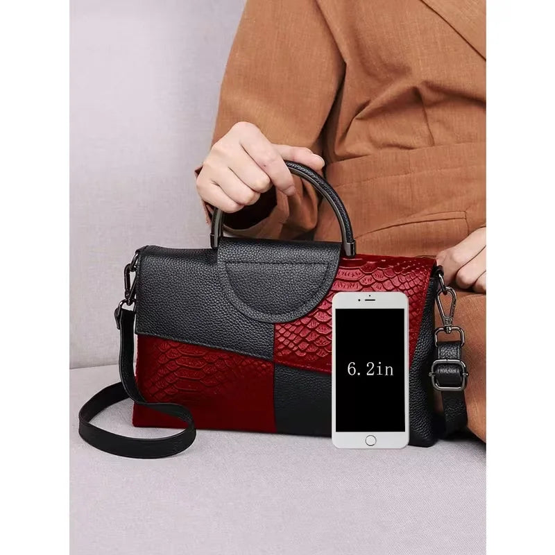 Women's Crocodile Pattern Shoulder Crossbody Tote Bag For Elegant Occasions