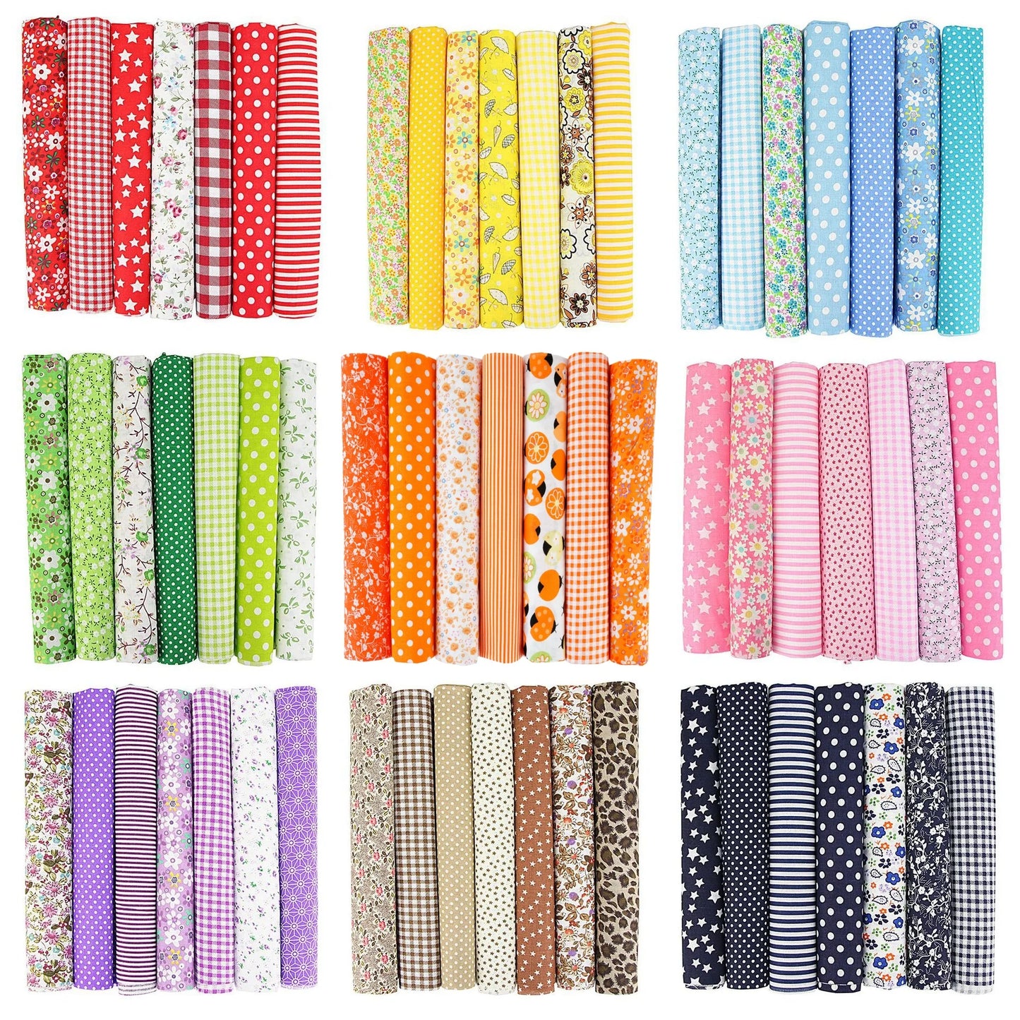 Cotton Fabric Fat Quarter Bundle For Quilting Patchwork