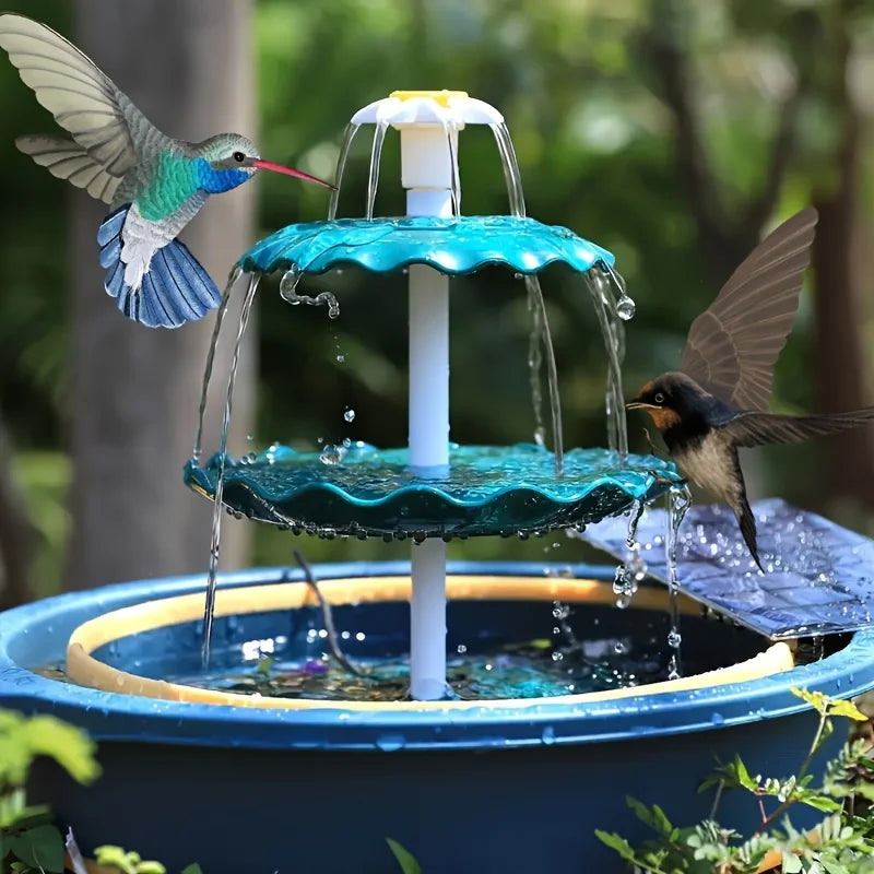 6.5W Solar Pump Bird Bath Fountain With Detachable Design