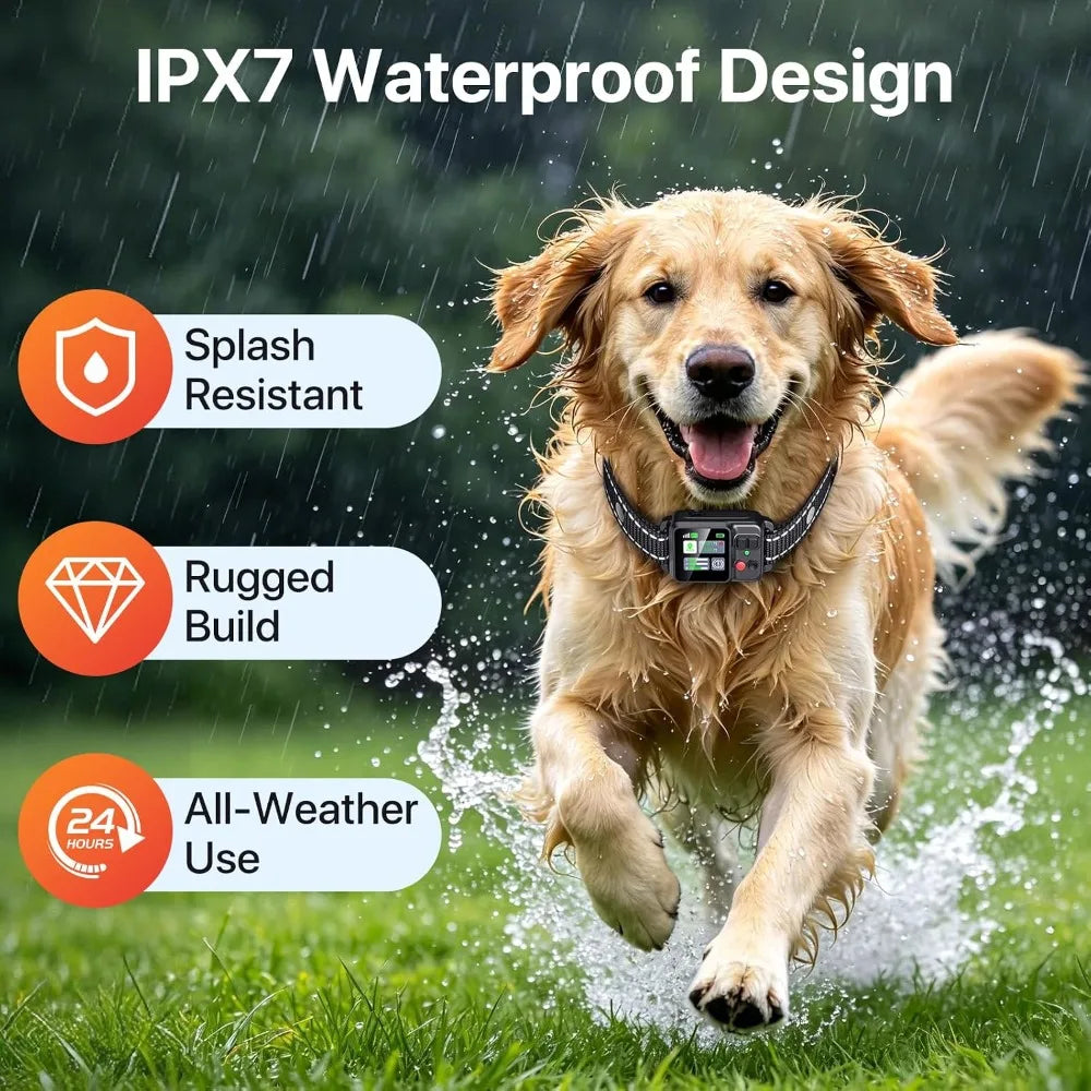 GPS Wireless Dog Collar Fence System Waterproof Rechargeable Pet Containment