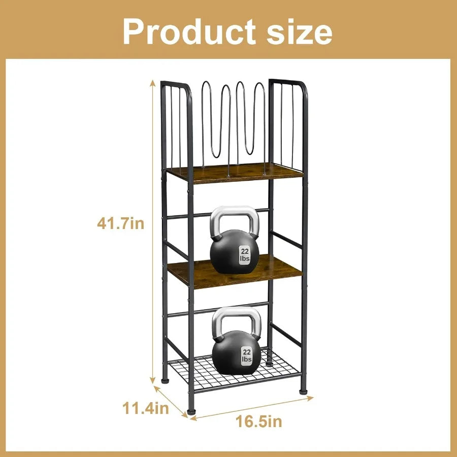 XIUWO Free Standing 3-Tier M-Shaped Towel Rack With Detachable Dividers