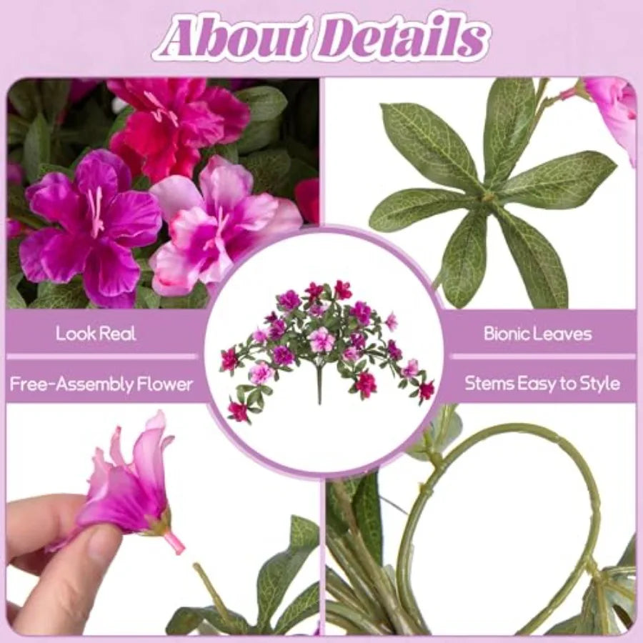 Artificial Hanging Flowers For Outdoor Baskets 3 Pack Silk Flowers