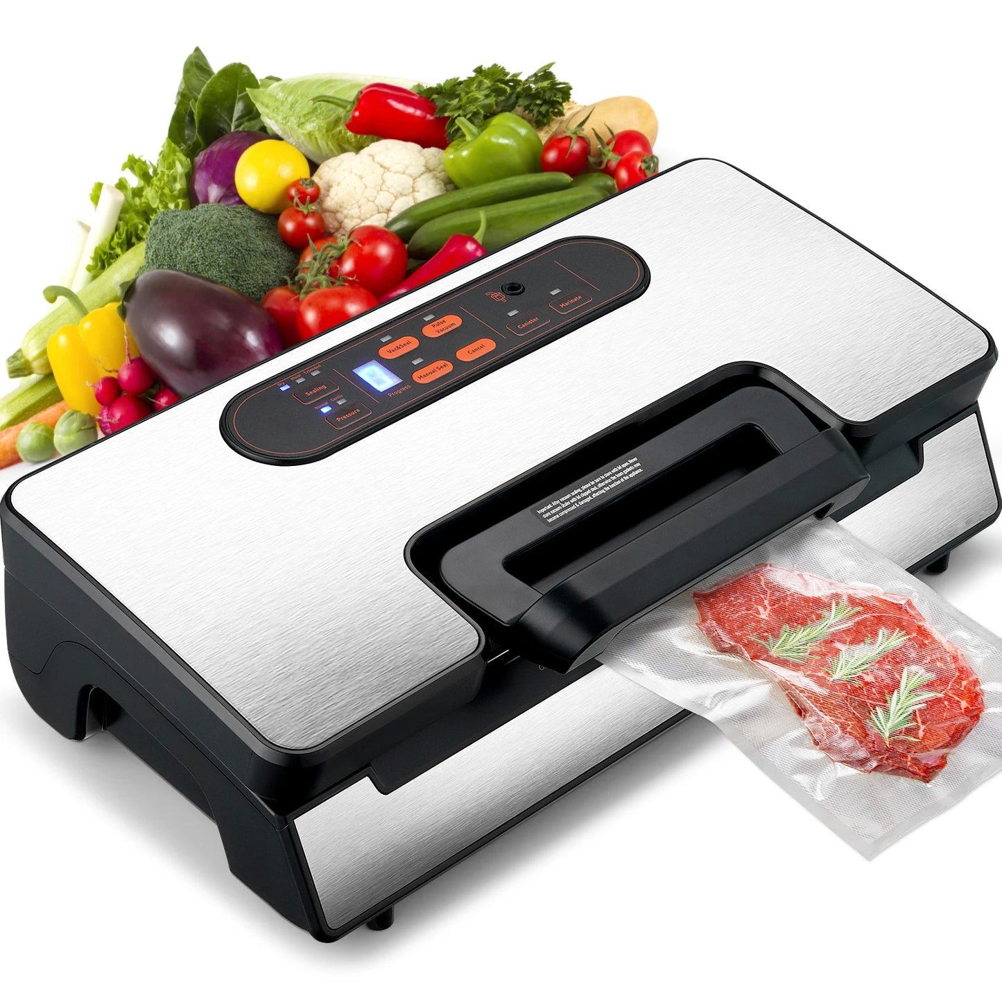 SucceBuy Vacuum Sealer Machine 12V 130W 90Kpa With 10 Bags