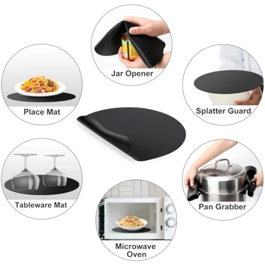 Two Pack Silicone Microwave Mats Nonstick Baking Mats